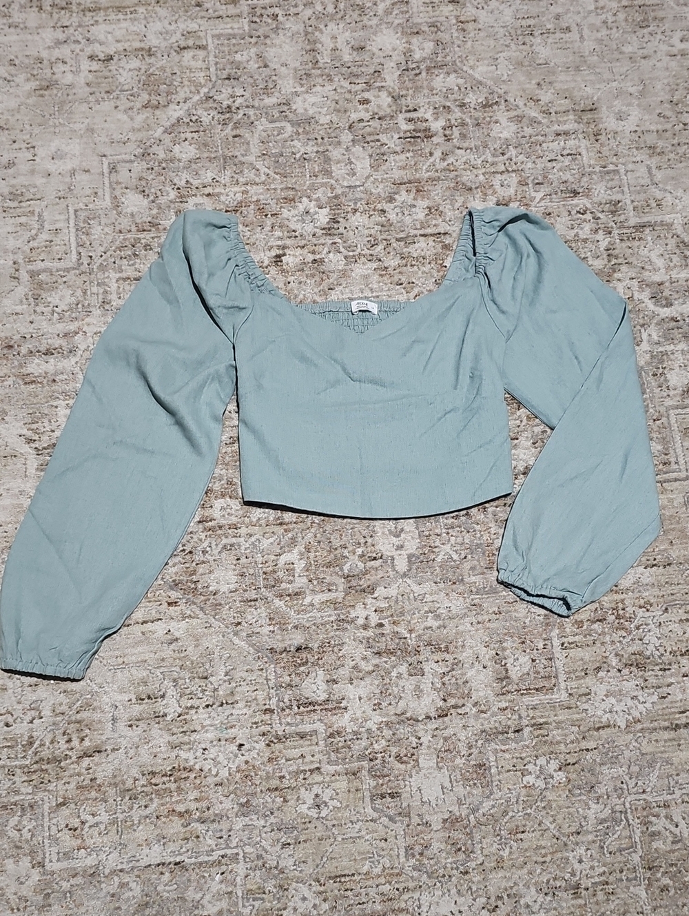Ardene Linen Blend Crop Top – Size Large